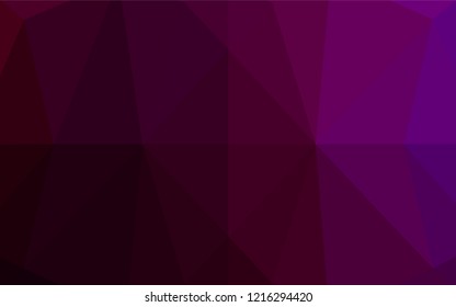 Dark Purple vector blurry hexagon pattern. Brand new colored illustration in blurry style with gradient. The polygonal design can be used for your web site.