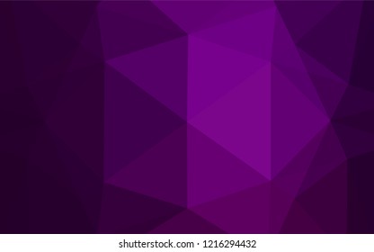 Dark Purple vector blurry hexagon pattern. A completely new color illustration in a vague style. Triangular pattern for your business design.