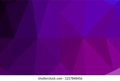 Dark Purple vector blurry hexagon texture. A vague abstract illustration with gradient. Brand new style for your business design.
