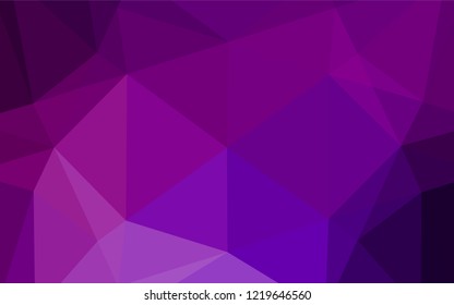 Dark Purple vector blurry hexagon pattern. Shining illustration, which consist of triangles. A completely new design for your business.