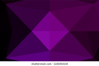 Dark Purple vector blurry hexagon template. Brand new colored illustration in blurry style with gradient. The textured pattern can be used for background.