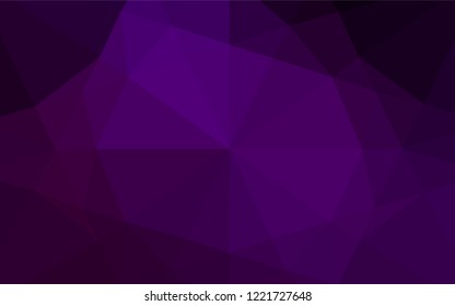 Dark Purple vector blurry hexagon template. Geometric illustration in Origami style with gradient.  A new texture for your design.