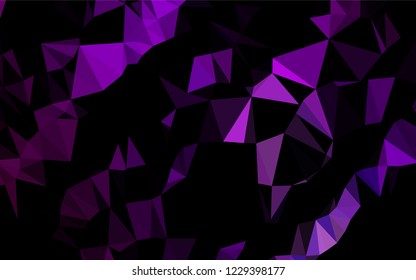 Dark Purple vector blurry hexagon pattern. A completely new color illustration in a vague style. The best triangular design for your business.
