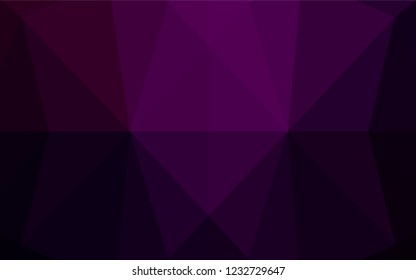 Dark Purple vector blurry hexagon template. Geometric illustration in Origami style with gradient.  A completely new design for your business.