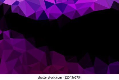 Dark Purple vector blurry hexagon pattern. Modern geometrical abstract illustration with gradient. Triangular pattern for your business design.
