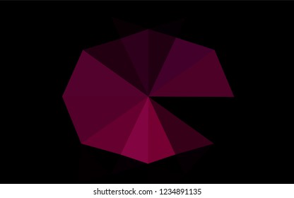 Dark Purple vector blurry hexagon template. Creative geometric illustration in Origami style with gradient. The completely new template can be used for your brand book.