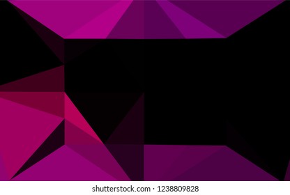Dark Purple vector blurry hexagon texture. Geometric illustration in Origami style with gradient.  The completely new template can be used for your brand book.