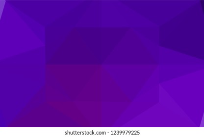 Dark Purple vector blurry hexagon pattern. Colorful abstract illustration with gradient. The best triangular design for your business.