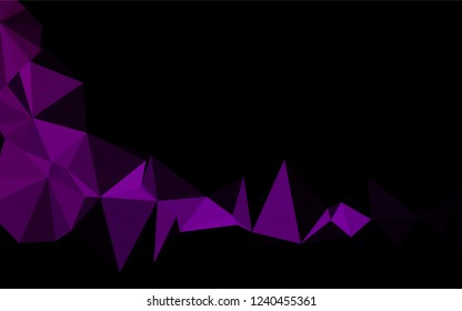 Dark Purple vector blurry hexagon template. Brand new colored illustration in blurry style with gradient. The polygonal design can be used for your web site.