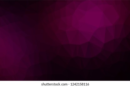 Dark Purple vector blurry hexagon pattern. Brand new colored illustration in blurry style with gradient. The polygonal design can be used for your web site.