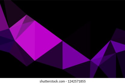 Dark Purple vector blurry hexagon texture. A sample with polygonal shapes. The textured pattern can be used for background.