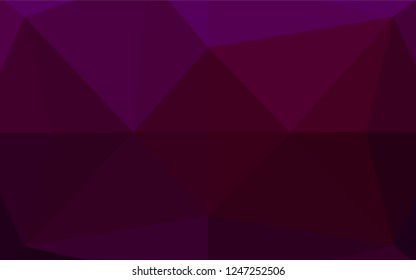 Dark Purple vector blurry hexagon texture. Creative geometric illustration in Origami style with gradient. Brand new style for your business design.
