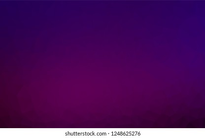 Dark Purple vector blurry hexagon pattern. Shining illustration, which consist of triangles. Brand new design for your business.
