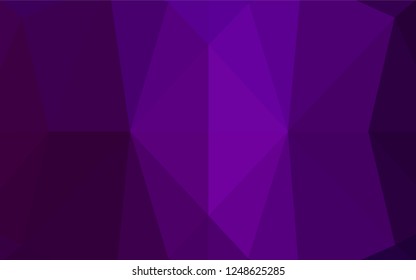 Dark Purple vector blurry hexagon template. Colorful abstract illustration with gradient. The template can be used as a background for cell phones.