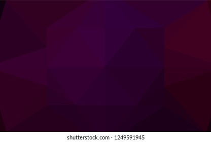 Dark Purple vector blurry hexagon template. An elegant bright illustration with gradient. Triangular pattern for your business design.