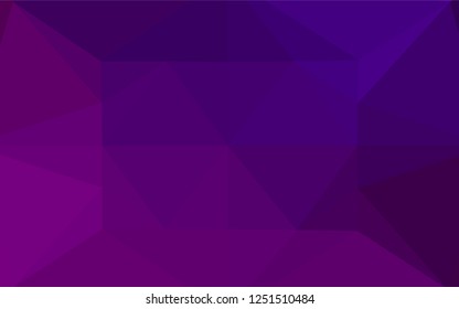 Dark Purple vector blurry hexagon pattern. Creative illustration in halftone style with gradient. A new texture for your design.