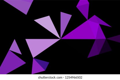 Dark Purple vector blurry hexagon pattern. Brand new colored illustration in blurry style with gradient. The completely new template can be used for your brand book.