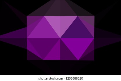 Dark Purple vector blurry hexagon template. Modern geometrical abstract illustration with gradient. A completely new design for your business.