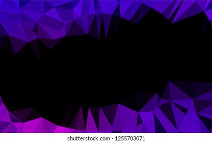 Dark Purple vector blurry hexagon texture. Brand new colored illustration in blurry style with gradient. The template can be used as a background for cell phones.