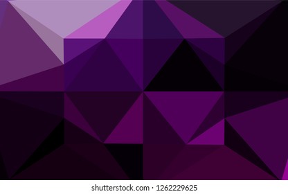 Dark Purple vector blurry hexagon template. Colorful illustration in abstract style with gradient. The template can be used as a background for cell phones.