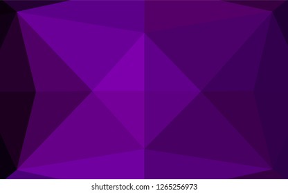 Dark Purple vector blurry hexagon pattern. Geometric illustration in Origami style with gradient.  The polygonal design can be used for your web site.