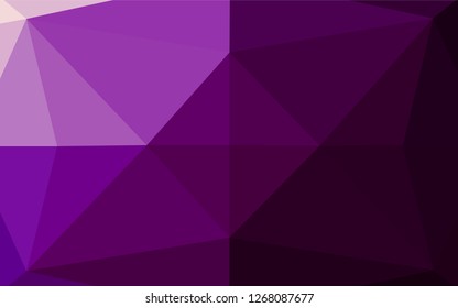 Dark Purple vector blurry hexagon pattern. Brand new colored illustration in blurry style with gradient. The completely new template can be used for your brand book.