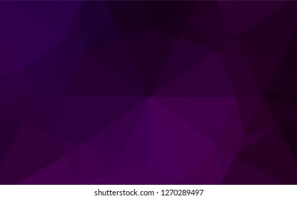 Dark Purple vector blurry hexagon pattern. Creative illustration in halftone style with gradient. Brand new design for your business.