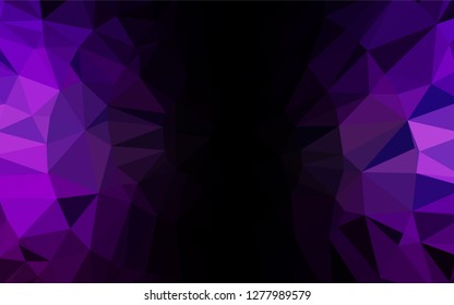 Dark Purple vector blurry hexagon pattern. Modern geometrical abstract illustration with gradient. The template can be used as a background for cell phones.