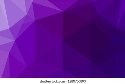 Dark Purple vector blurry hexagon pattern. Creative illustration in halftone style with gradient. A new texture for your design.