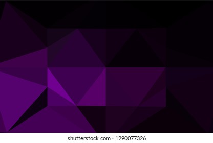 Dark Purple vector blurry hexagon texture. A vague abstract illustration with gradient. The best triangular design for your business.