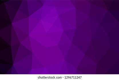 Dark Purple vector blurry hexagon pattern. Creative geometric illustration in Origami style with gradient. The completely new template can be used for your brand book.
