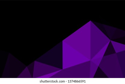 Dark Purple vector blurry hexagon pattern. A sample with polygonal shapes. The completely new template can be used for your brand book.