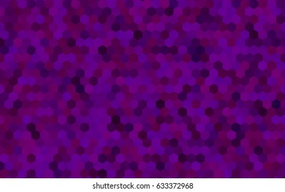Dark Purple vector blurry hexagon background design. Geometric background in Origami style with gradient. 