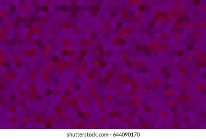 Dark Purple vector blurry hexagon background design. Geometric background in Origami style with gradient. 