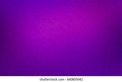 Dark Purple vector blurry hexagon background design. Geometric background in Origami style with gradient. 