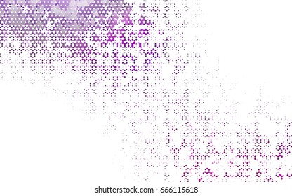 Dark Purple vector blurry hexagon background design. Geometric background in Origami style with gradient. 