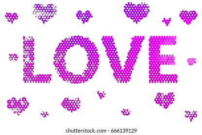 Dark Purple vector blurry hexagon background design. Geometric background in Origami style with gradient. 