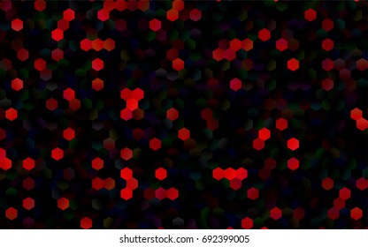 Dark Purple vector blurry hexagon background design. Geometric background in Origami style with gradient. 