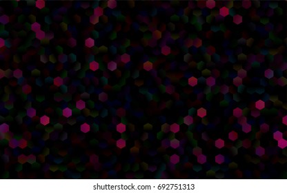 Dark Purple vector blurry hexagon background design. Geometric background in Origami style with gradient. 