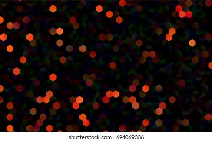 Dark Purple vector blurry hexagon background design. Geometric background in Origami style with gradient. 