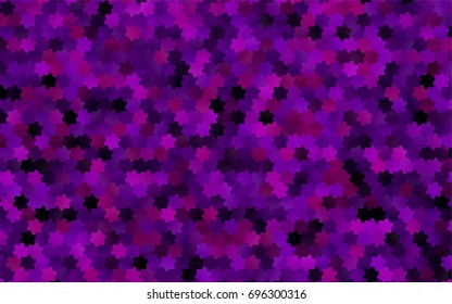 Dark Purple vector blurry hexagon background design. Geometric background in Origami style with gradient. 