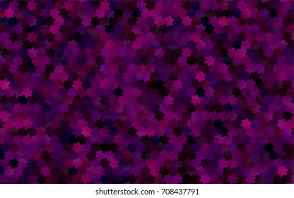 Dark Purple vector blurry hexagon background design. Geometric background in Origami style with gradient. 