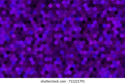 Dark Purple vector blurry hexagon background design. Geometric background in Origami style with gradient. 