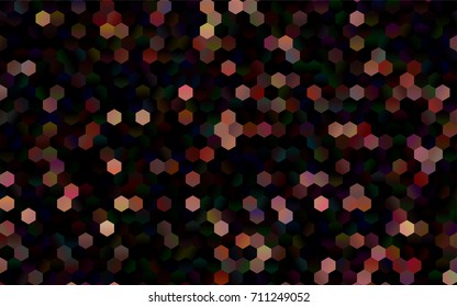Dark Purple vector blurry hexagon background design. Geometric background in Origami style with gradient. 