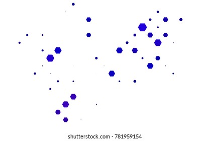 Dark Purple vector blurry hexagon background design. Geometric background in Origami style with gradient. 