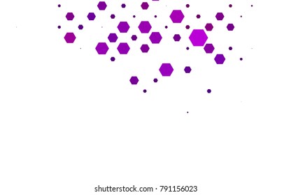 Dark Purple vector blurry hexagon background design. Geometric background in Origami style with gradient. 
