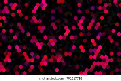 Dark Purple vector blurry hexagon background design. Geometric background in Origami style with gradient. 