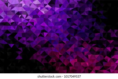 Dark Purple vector blurry triangle background. A sample with polygonal shapes. The elegant pattern can be used as part of a brand book.