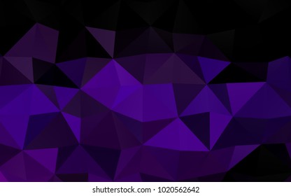 Dark Purple vector blurry triangle pattern. Brand-new colored illustration in blurry style with gradient. The template can be used as a background for cell phones.