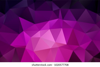 Dark Purple vector blurry triangle pattern. Colorful abstract illustration with gradient. Brand-new design for your business.